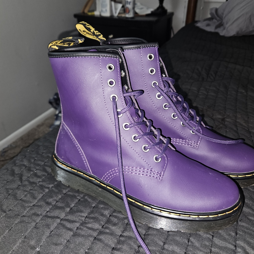 Dr. Martens Purple Combat Boots